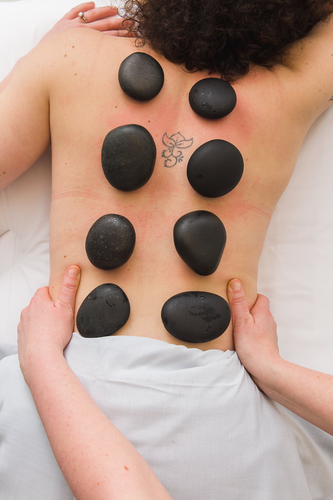Hot Stone treatment during massage
